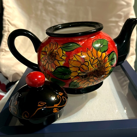 Bella Casa by Ganz A trio of sunflower heads, burnt orange background - Picture 2 of 5